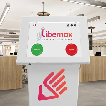 Piantana per registro visitatori digitale